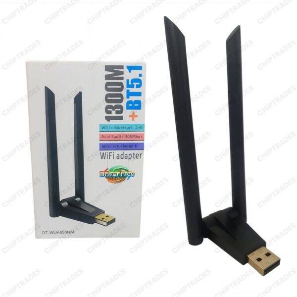 (0725) Dual Band wifi (2.4G + 5G)(1300M) + Bluetooth (with Antenna ) adapter - Image 2